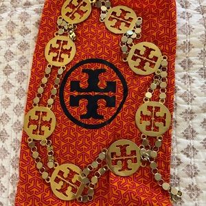 RARE Original Tory Burch logo chain belt